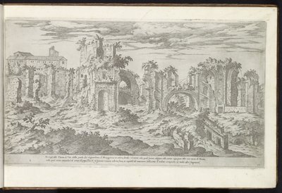 Ruinen der Thermen des Titus in Rom von Etienne Duperac