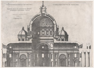 Speculum Romanae Magnificentiae: St. Peter, 16. Jahrhundert von Etienne Duperac