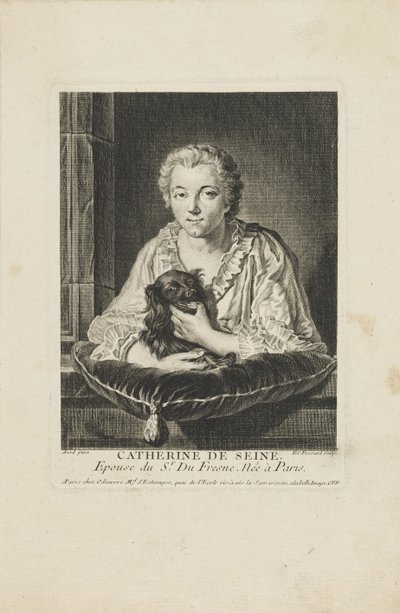 Porträt der Schauspielerin Madame Quinault-Dufresne 1705-1767, ca. 1750 von Etienne Fessard