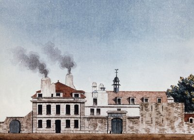 Necker-Krankenhaus im Jahr 1818 - Vignette graviert von J.E. Thierry, Archiv der öffentlichen Hilfe von Etienne Jules Thierry