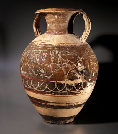 Etruskische Kunst: Amphore dekoriert vom Maler der Cappi von Etruscan
