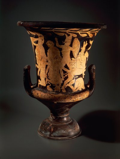 Kalyx-Krater mit kämpfenden Kriegern von Etruscan