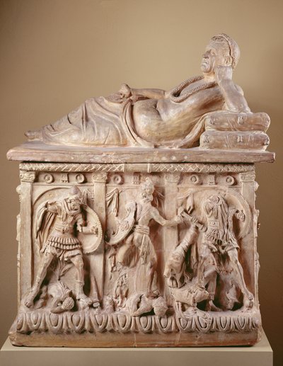 Aschenurne, 2. Jahrhundert v. Chr. von Etruscan Etruscan