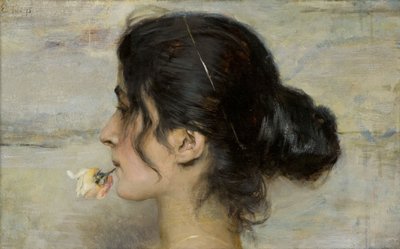 Mit der Rose zwischen den Lippen von Ettore Tito