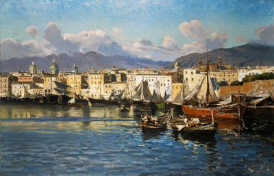 Alter Hafen von Palermo von Ettore de Maria Bergler