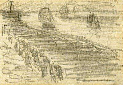 Segelschiffe auf der Schelde von Eugeen van Mieghem