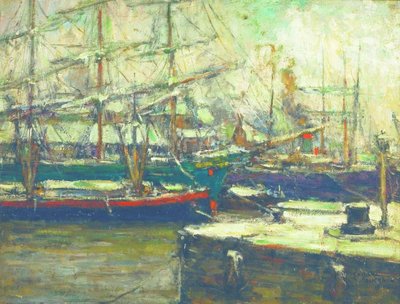 Winter im Hafen von Eugeen van Mieghem