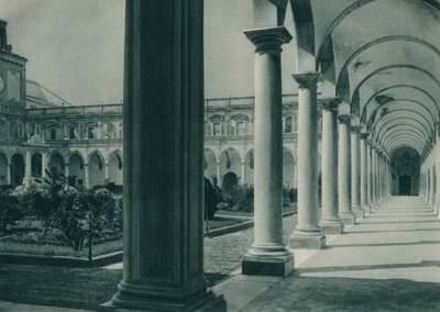 Kreuzgänge im Kloster San Martino, in der Nähe von Neapel, Italien, 1927 von Eugen Poppel