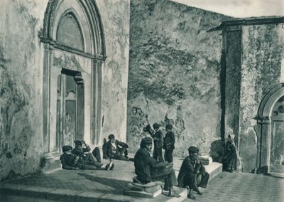 Rast vor einer Kirche, Taormina, Sizilien, Italien von Eugen Poppel