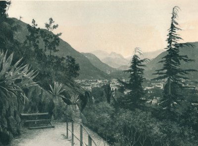 Ansicht der Stadt Bozen, Südtirol, Italien, 1927 von Eugen Poppel