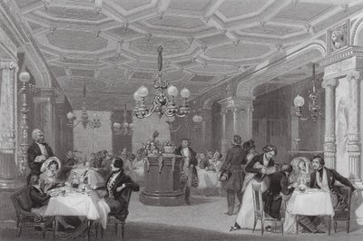Die "Trois Freres Provenceaux," Palais Royal, Paris, Das berühmte Restaurant (Gravur) von Eugene Louis (after) Lami