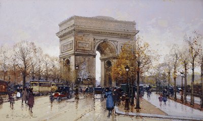 Der Triumphbogen, Paris von Eugene Galien Laloue
