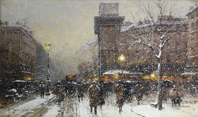 La Porte St. Martin von Eugene Galien Laloue