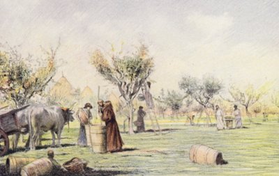 Bruder Giles arbeitet im Weinberg von Eugene (after) Burnand