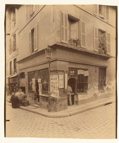 Kabarett in der Rue Mouffetard von Eugène Atget