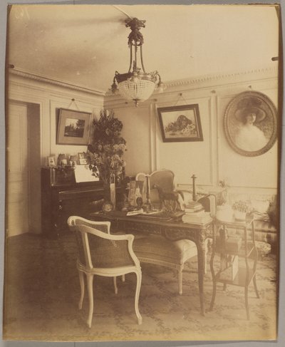 Innenraum von Herrn F., Börsenmakler, Rue Montaigne von Eugène Atget