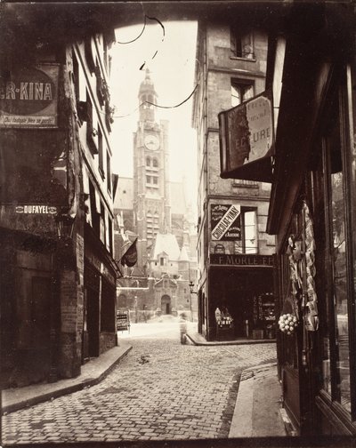 Rue de la Montagne Sainte-Geneviève von Eugène Atget