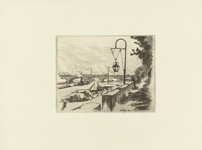 Stadtansicht mit Austerlitzbrücke und Seine in Paris von Eugene Bejot