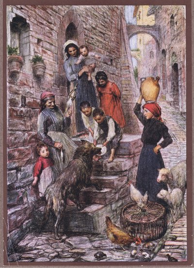 Der Wolf von Gubbio nach seiner Bekehrung von Eugene Burnand