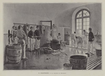 La Douche au Regiment von Eugene Chaperon