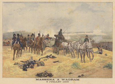 Marschall Masséna in der Schlacht bei Wagram, 6. Juli 1809 von Eugene Chaperon
