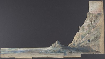 Entwurf für ein Bühnenbild an der Opéra, Paris, 1830-90 von Eugene Ciceri