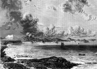 Lake Taupo, Nordinsel, Neuseeland, 1886 von Eugene Ciceri
