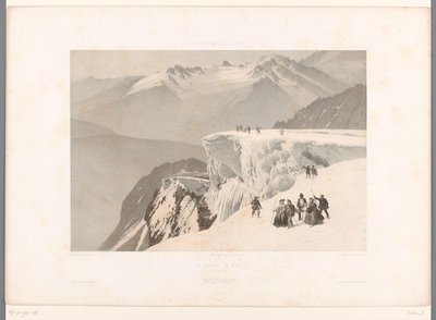 Wanderer auf dem Gipfel des Mont Buet von Eugene Ciceri