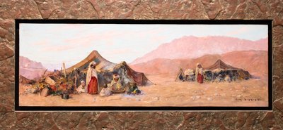 Nomadenlager in Süd-Algerien von Eugene Deshayes