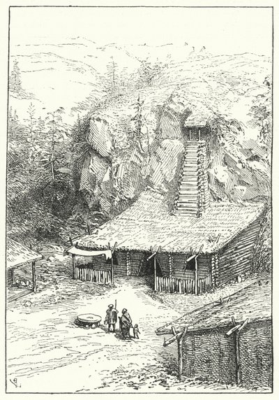 Arische Behausung im alten Indien von Eugene Emmanuel after Viollet le Duc