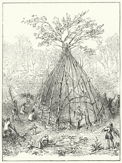 Frühe menschliche Behausung von Eugene Emmanuel after Viollet le Duc