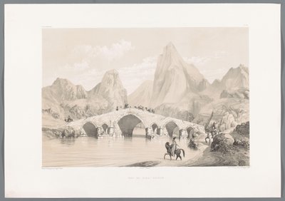 Brücke Pol-e Dokhtar (Serie: Persische Landschaften) von Eugene Flandin