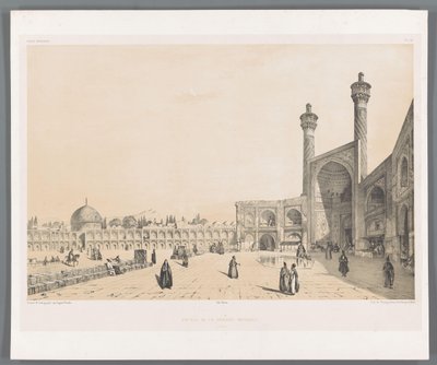 Eingang zur Freitagsmoschee von Isfahan von Eugene Flandin