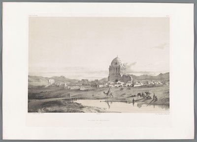 Gezicht op het dorp Soltaniyeh von Eugene Flandin
