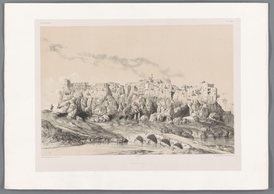Ansicht des Schlosses von Izadkhvast von Eugene Flandin