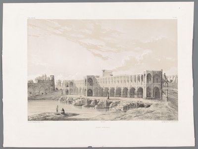 Khaju-Brücke in Isfahan von Eugene Flandin