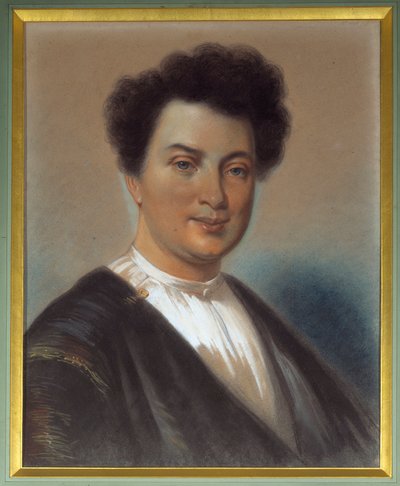 Porträt von Alexandre Dumas Père (1802-1870) Pastellgemälde von Eugene Giraud (1806-1881) 1830. Villers Cotterets, Musée Alexandre Dumas von Eugene Giraud