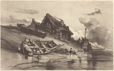 Fischerhütten von Eugene Isabey