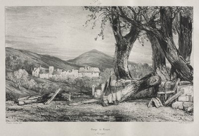 Malerische und romantische Reisen im alten Frankreich: Auvergne (Bd. II), Schlucht von Royat, Tafel 79 von Eugene Isabey