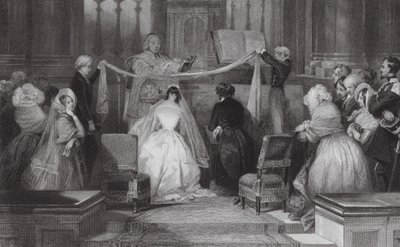 Eine französische Hochzeit in St. Roch, Paris von Eugene Louis (after) Lami