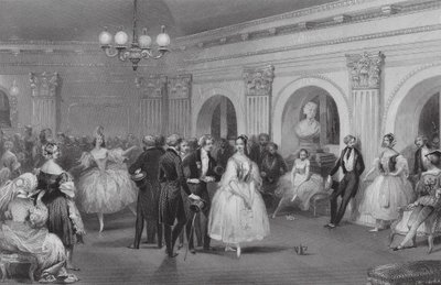 Der grüne Raum der Oper von Eugene Louis (after) Lami
