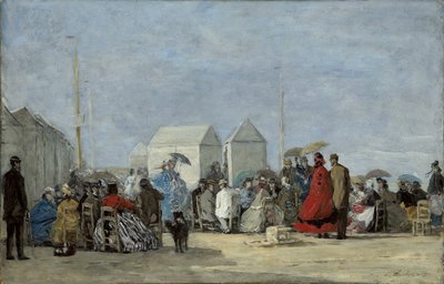 Strandszene in Trouville, 1864 von Eugene Louis Boudin