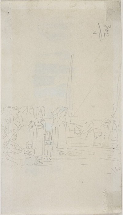 Bretonische Frauen am Strand von Eugene Louis Boudin