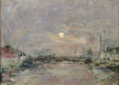 Abenddämmerung am Handelshafen von Le Havre, ca. 1892-94 von Eugene Louis Boudin