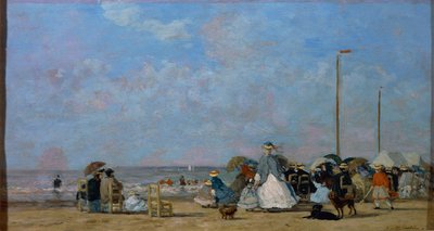 Am Strand von Trouville von Eugene Louis Boudin