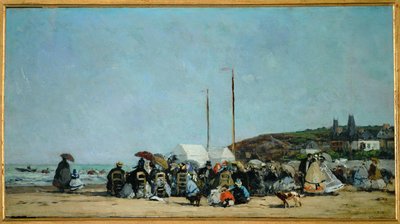 Der Strand von Trouville von Eugene Louis Boudin