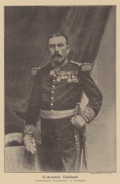 Admiral Caillard, Kommandant der französischen Flotte in Mytilene, Lesbos von Eugene Pirou