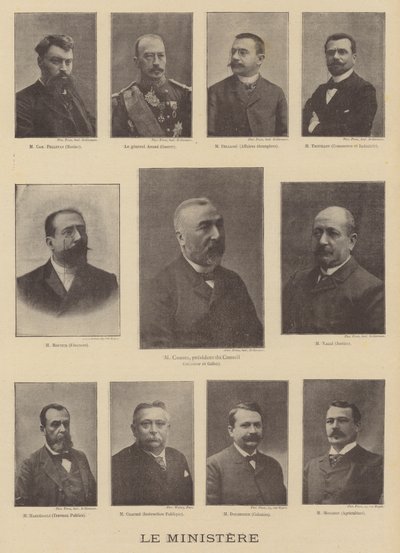 Mitglieder des Ministeriums des neuen Premierministers von Frankreich, Émile Combes von Eugene Pirou