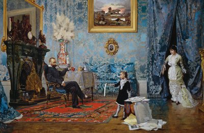 Die Familie Fabricci, ca. 1880 von Eugenio Scomparini