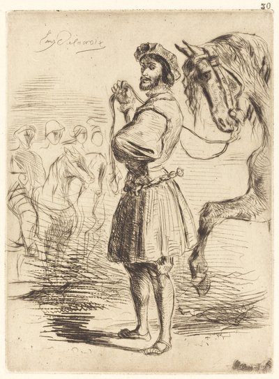 Ein Herr aus der Zeit von Franz I. (Un Seigneur de temps de François Ier) von Eugène Delacroix